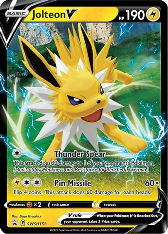 Jolteon V (SWSH151) [Sword & Shield: Black Star Promos] - The Mythic Store | 24h Order Processing