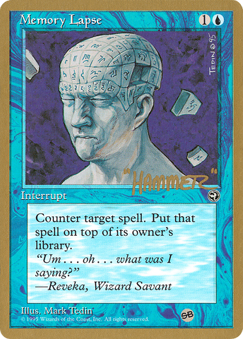 Memory Lapse (Runes) (Shawn "Hammer" Regnier) (SB) [Pro Tour Collector Set] - The Mythic Store | 24h Order Processing