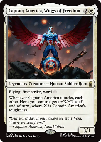 Captain America, Wings of Freedom [Marvel Super Heroes] - The Mythic Store | 24h Order Processing