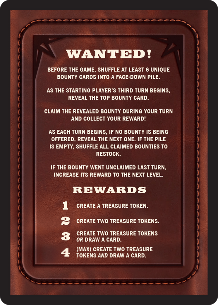 Bounty: The Outsider // Bounty Rules Double-Sided Token [Outlaws of Thunder Junction Commander Tokens] - The Mythic Store | 24h Order Processing