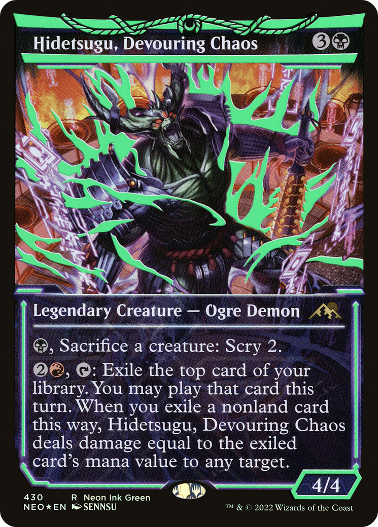 Hidetsugu, Devouring Chaos (Neon Ink Green) [Kamigawa: Neon Dynasty] - The Mythic Store | 24h Order Processing