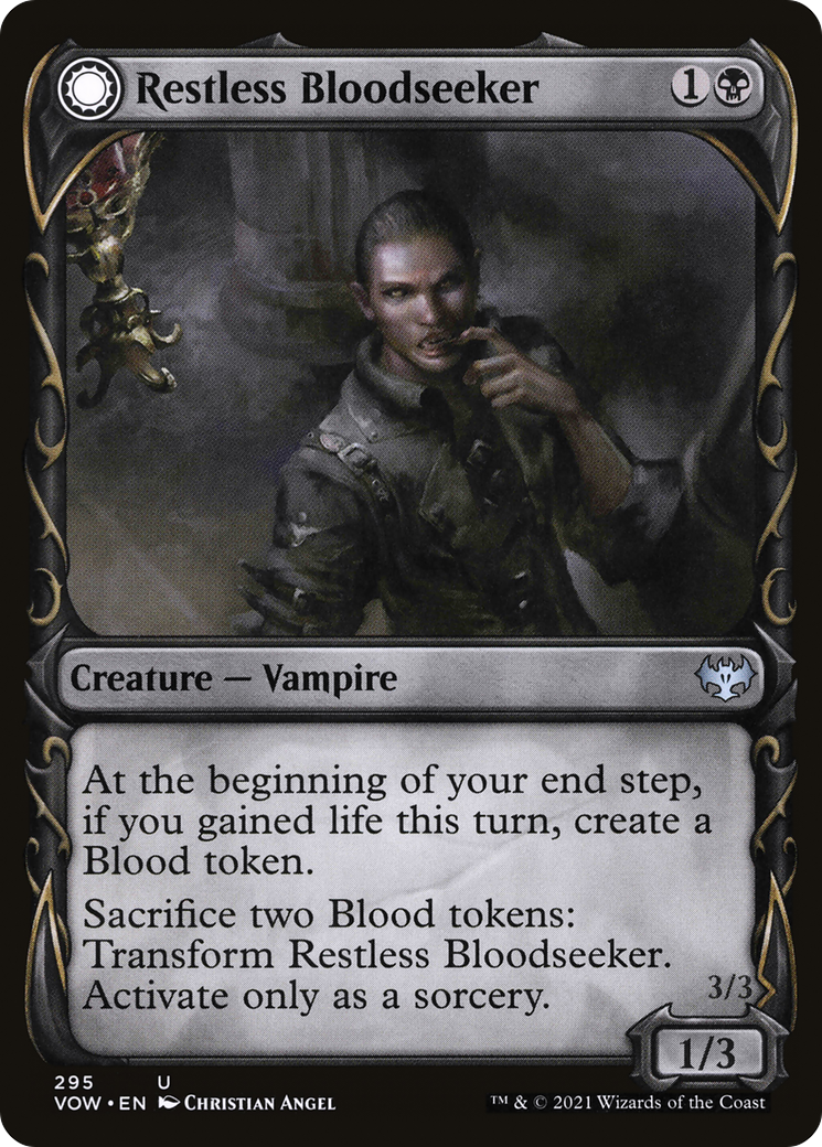 Restless Bloodseeker // Bloodsoaked Reveler (Showcase Fang Frame) [Innistrad: Crimson Vow] - The Mythic Store | 24h Order Processing