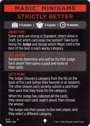 Strictly Better (Magic Minigame) [Innistrad: Crimson Vow Minigame] - The Mythic Store | 24h Order Processing