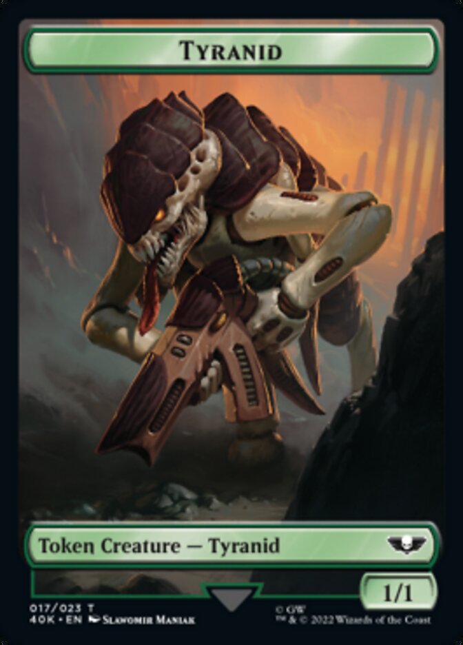 Tyranid (017) // Tyranid (018) Double-Sided Token (Surge Foil) [Warhammer 40,000 Tokens] - The Mythic Store | 24h Order Processing