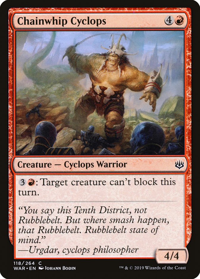 Chainwhip Cyclops [War of the Spark] - The Mythic Store | 24h Order Processing