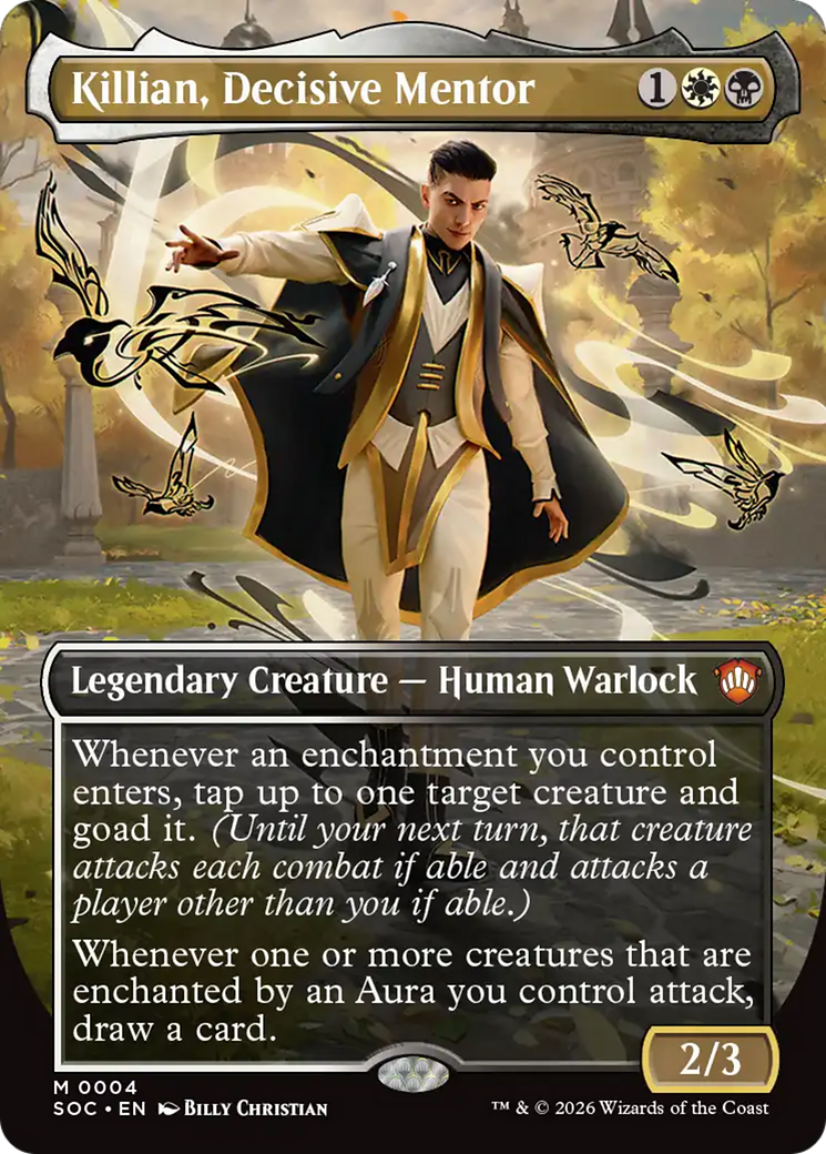 Killian, Decisive Mentor (Borderless) [Secrets of Strixhaven Commander] - The Mythic Store | 24h Order Processing