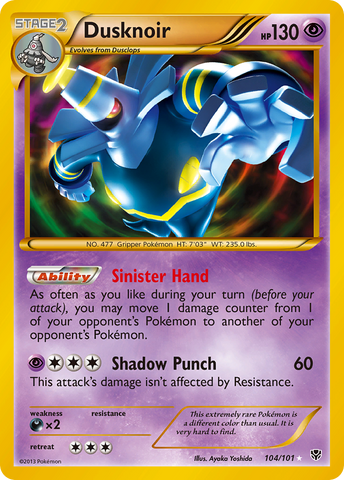 Dusknoir (104/101) [Black & White: Plasma Blast] - The Mythic Store | 24h Order Processing