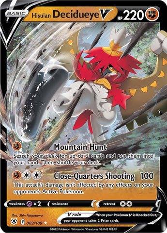 Hisuian Decidueye V (083/189) [Sword & Shield: Astral Radiance] - The Mythic Store | 24h Order Processing