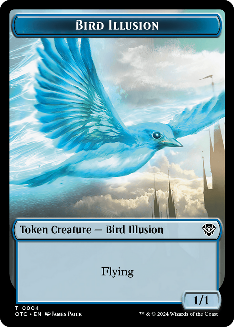 Bird Illusion // Elemental (0014) Double-Sided Token [Outlaws of Thunder Junction Commander Tokens] - The Mythic Store | 24h Order Processing
