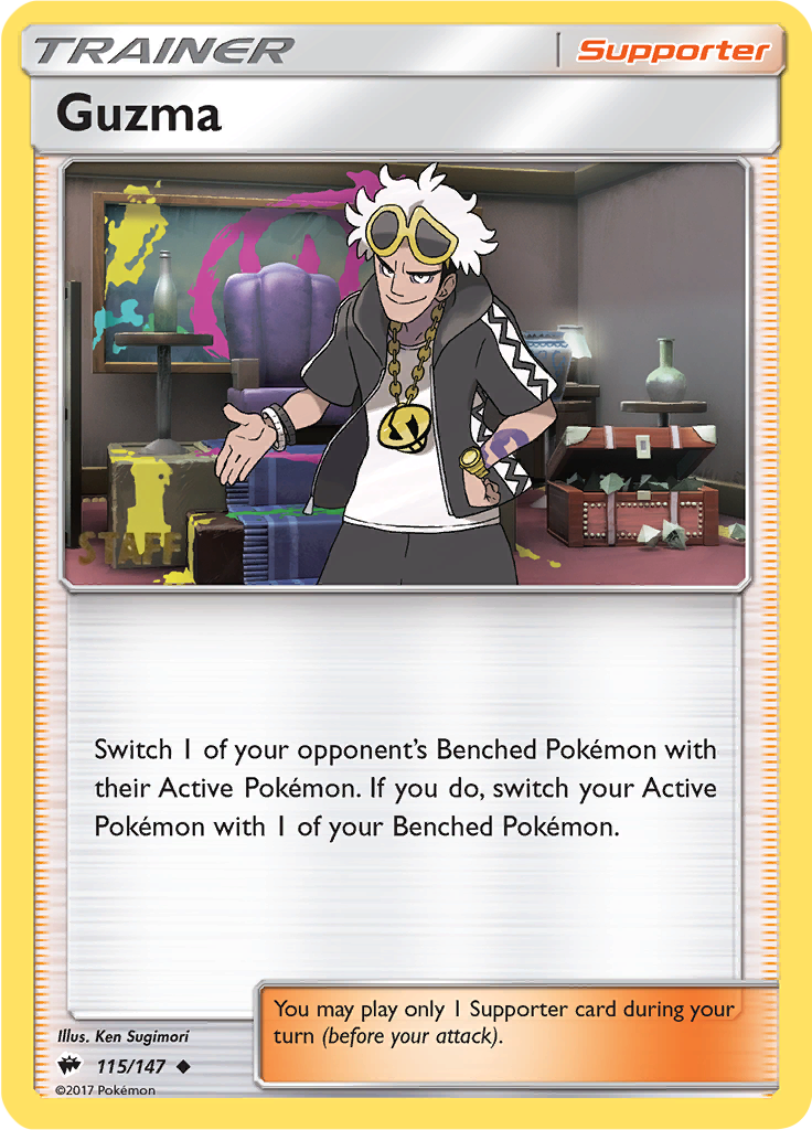 Guzma (115/147) (Regional Championships Staff) [Sun & Moon: Burning Shadows] - The Mythic Store | 24h Order Processing