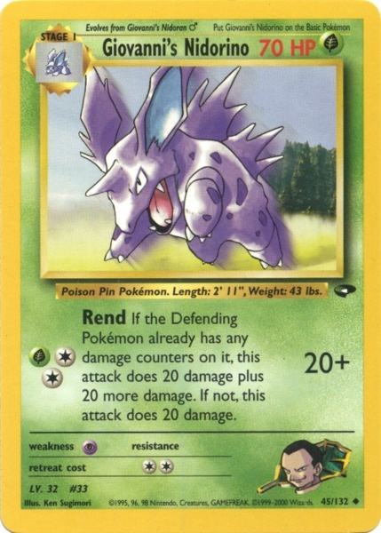 Giovanni's Nidorino (45/132) [Gym Challenge Unlimited] - The Mythic Store | 24h Order Processing