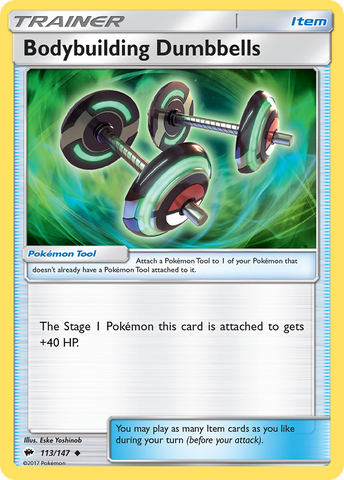 Bodybuilding Dumbbells (113/147) [Sun & Moon: Burning Shadows] - The Mythic Store | 24h Order Processing