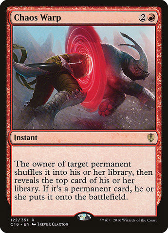 Chaos Warp [Commander 2016] - The Mythic Store | 24h Order Processing