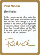 Paul McCabe Bio [World Championship Decks 1997] - The Mythic Store | 24h Order Processing