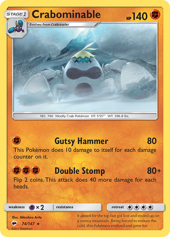 Crabominable (74/147) [Sun & Moon: Burning Shadows] - The Mythic Store | 24h Order Processing