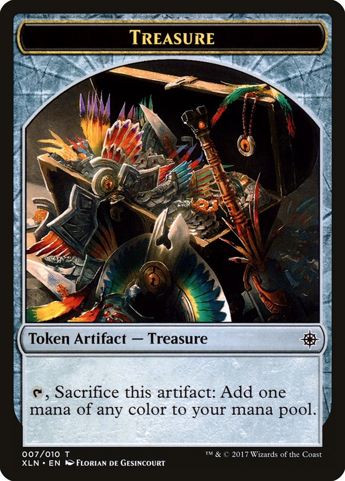 Saproling // Treasure (007) Double-Sided Token [Explorers of Ixalan Tokens] - The Mythic Store | 24h Order Processing