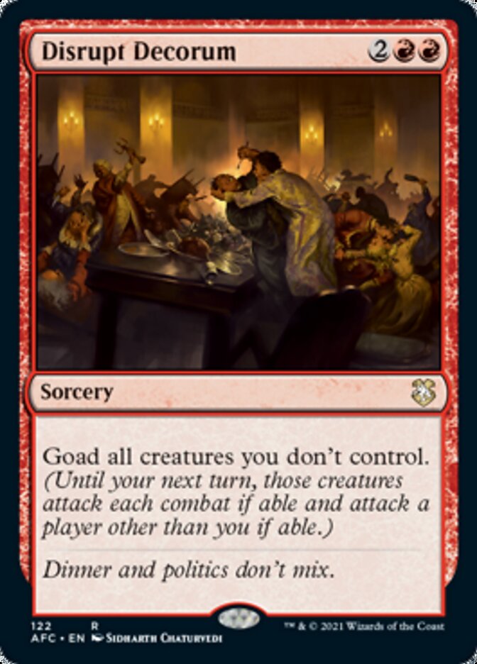 Disrupt Decorum [Dungeons & Dragons: Adventures in the Forgotten Realms Commander] - The Mythic Store | 24h Order Processing