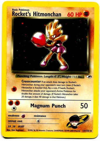Rocket's Hitmonchan (11/132) [Gym Heroes Unlimited] - The Mythic Store | 24h Order Processing