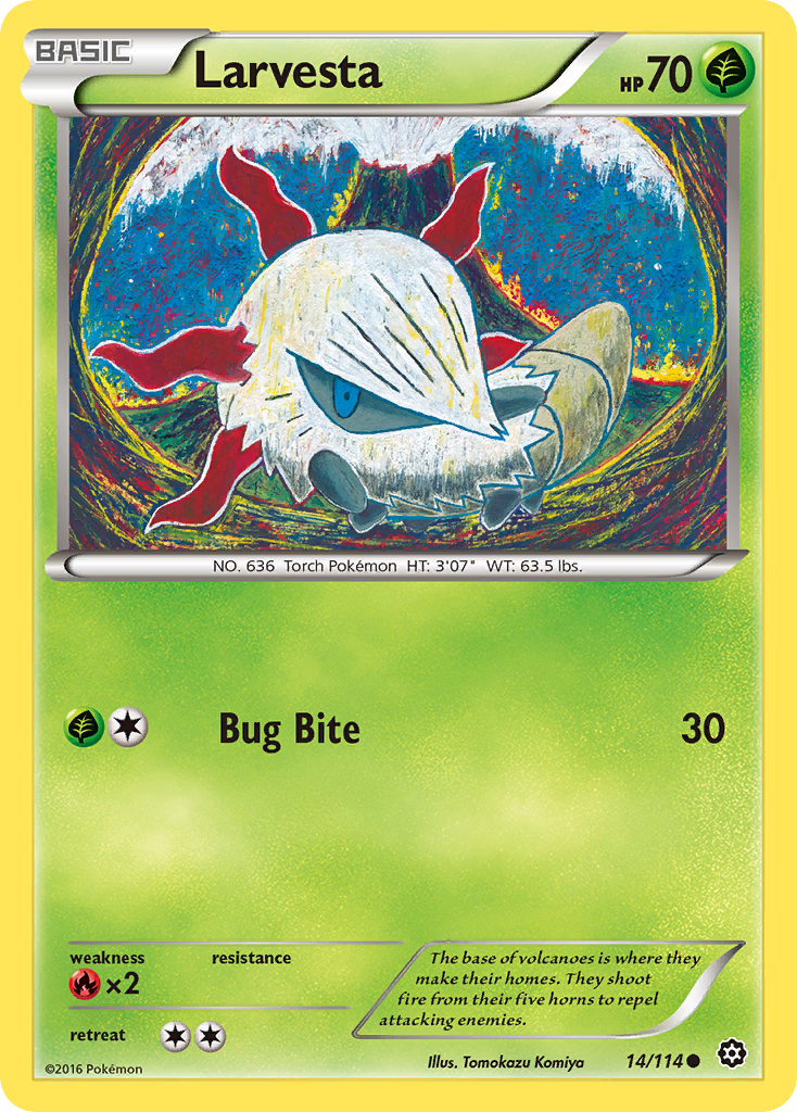 Larvesta (14/114) [XY: Steam Siege] - The Mythic Store | 24h Order Processing