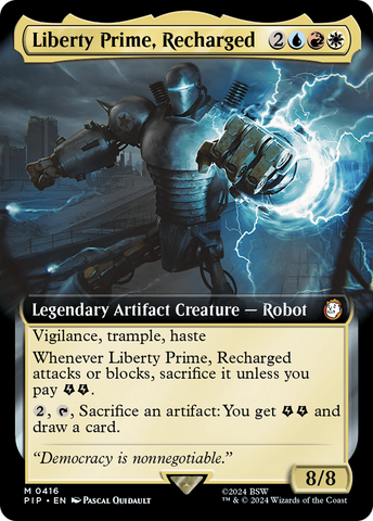 Liberty Prime, Recharged (Extended Art) [Fallout] - The Mythic Store | 24h Order Processing