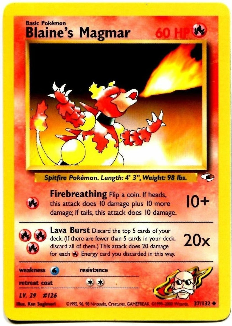 Blaine's Magmar (37/132) [Gym Heroes Unlimited] - The Mythic Store | 24h Order Processing