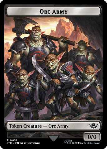 Orc Army (0018) // Food (0023) Double-Sided Token (Surge Foil) [The Lord of the Rings: Tales of Middle-Earth Tokens] - The Mythic Store | 24h Order Processing