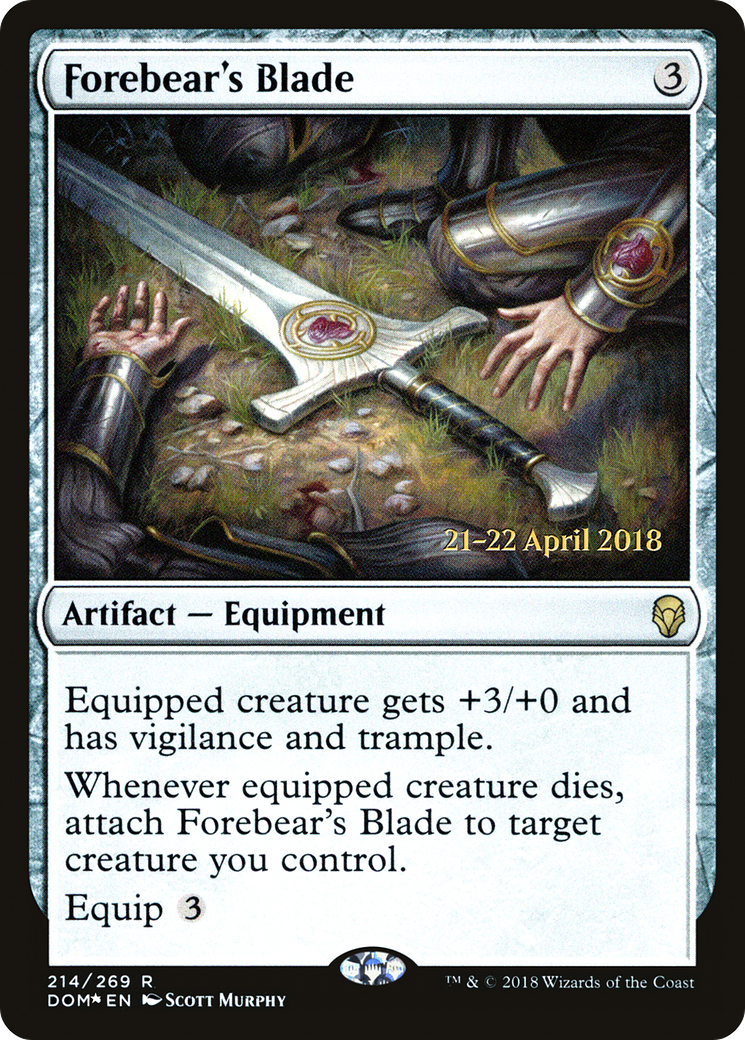 Forebear's Blade [Dominaria Prerelease Promos] - The Mythic Store | 24h Order Processing