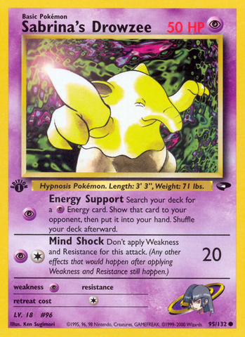 Sabrina's Drowzee (95/132) [Gym Challenge 1st Edition] - The Mythic Store | 24h Order Processing