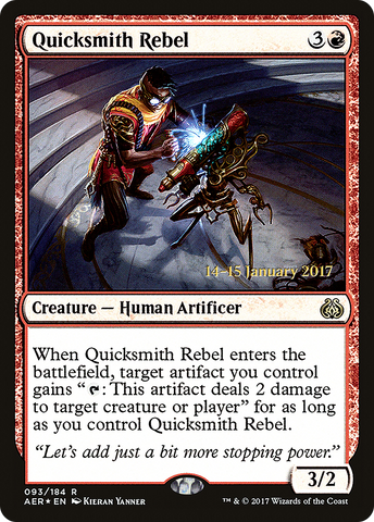 Quicksmith Rebel [Aether Revolt Prerelease Promos] - The Mythic Store | 24h Order Processing