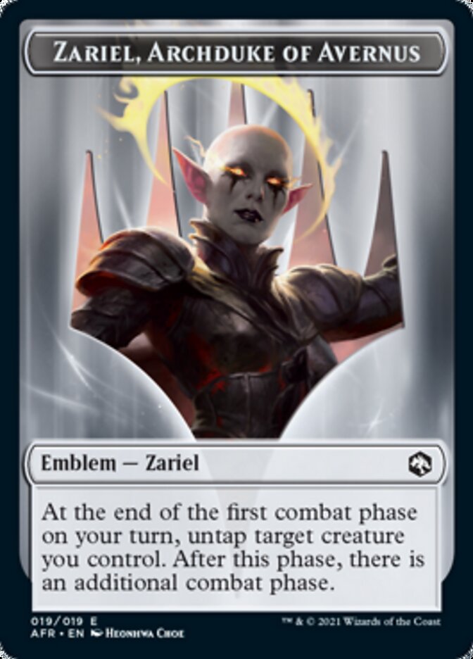 Devil // Zariel, Archduke of Avernus Emblem Double-Sided Token [Dungeons & Dragons: Adventures in the Forgotten Realms Tokens] - The Mythic Store | 24h Order Processing