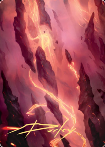 Mountain 1 Art Card (Gold-Stamped Signature) [Zendikar Rising Art Series] - The Mythic Store | 24h Order Processing