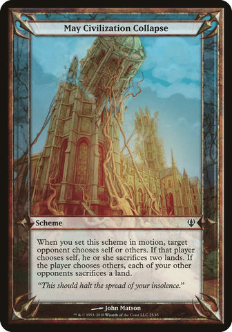 May Civilization Collapse (Schemes) [Archenemy Schemes] - The Mythic Store | 24h Order Processing