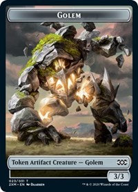 Golem // Human Soldier Double-Sided Token [Double Masters Tokens] - The Mythic Store | 24h Order Processing