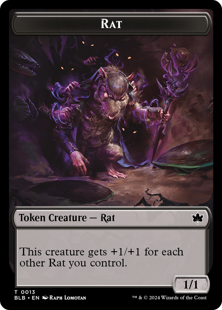 Rat // Splash Lasher Double-Sided Token [Bloomburrow Tokens] - The Mythic Store | 24h Order Processing