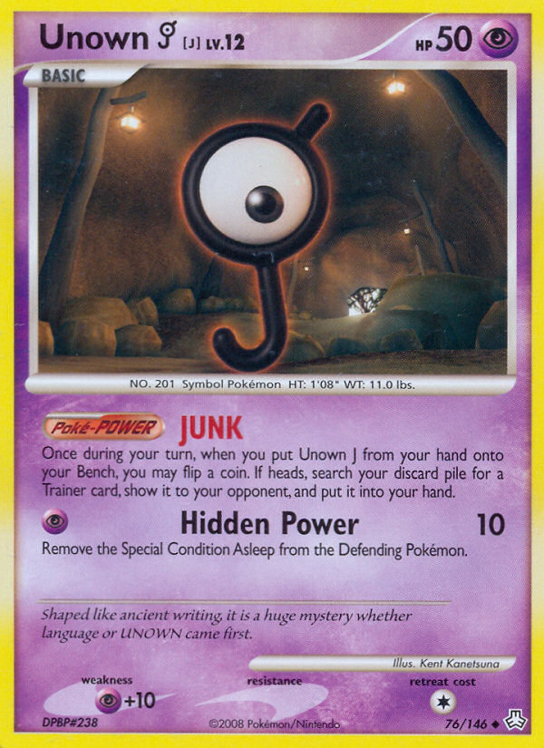 Unown J (76/146) [Diamond & Pearl: Legends Awakened] - The Mythic Store | 24h Order Processing