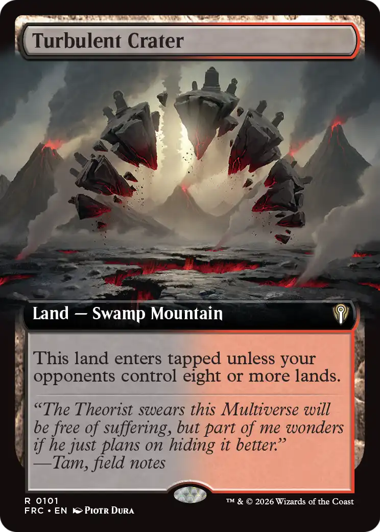 Turbulent Crater (Extended Art) [Reality Fracture Commander] - The Mythic Store | 24h Order Processing