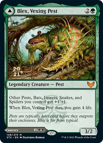 Blex, Vexing Pest // Search for Blex [Strixhaven: School of Mages Prerelease Promos] - The Mythic Store | 24h Order Processing