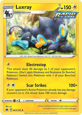Luxray (043/159) (43) [Sword & Shield: Crown Zenith] - The Mythic Store | 24h Order Processing