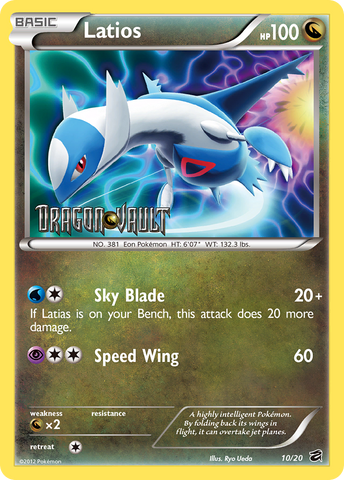 Latios (10/20) (Blister Exclusive) [Black & White: Dragon Vault] - The Mythic Store | 24h Order Processing