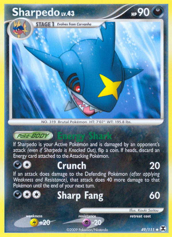 Sharpedo (49/111) [Platinum: Rising Rivals] - The Mythic Store | 24h Order Processing