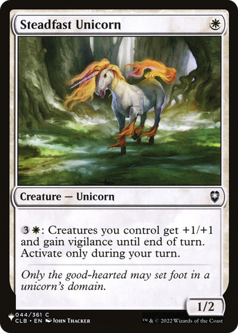 Steadfast Unicorn [The List] - The Mythic Store | 24h Order Processing