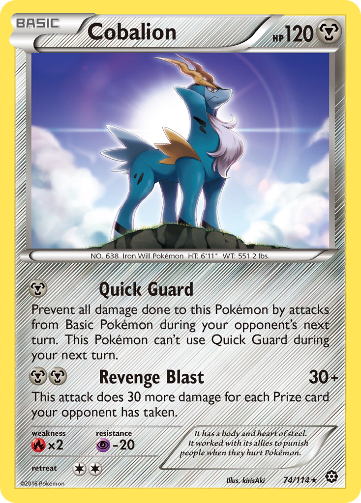 Cobalion (74/114) [XY: Steam Siege] - The Mythic Store | 24h Order Processing