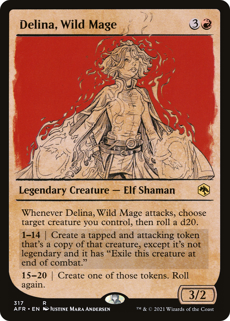 Delina, Wild Mage (Showcase) [Dungeons & Dragons: Adventures in the Forgotten Realms] - The Mythic Store | 24h Order Processing