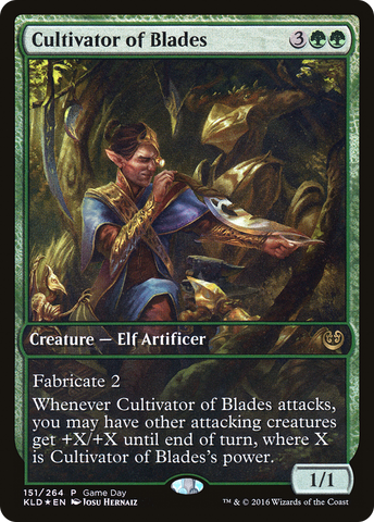 Cultivator of Blades (Game Day) (Full Art) [Kaladesh Promos] - The Mythic Store | 24h Order Processing