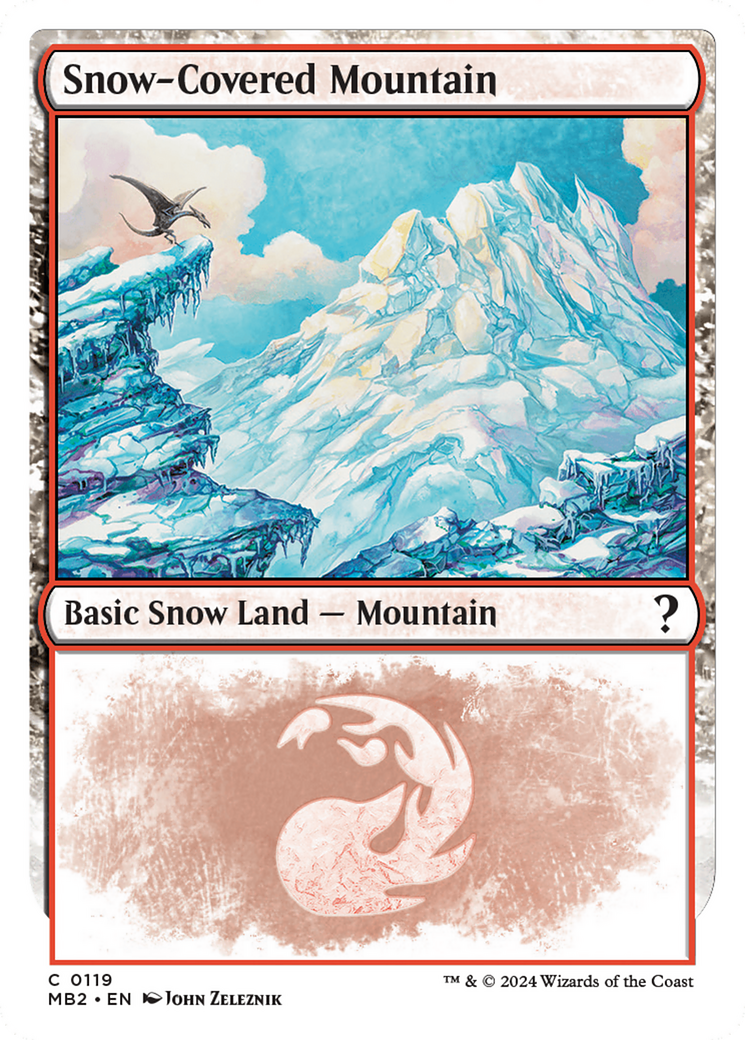 Snow-Covered Mountain (White Border) [Mystery Booster 2] - The Mythic Store | 24h Order Processing