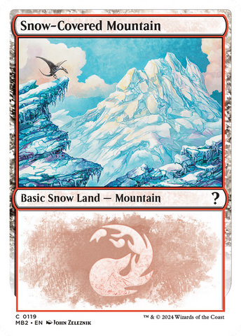 Snow-Covered Mountain (White Border) [Mystery Booster 2] - The Mythic Store | 24h Order Processing