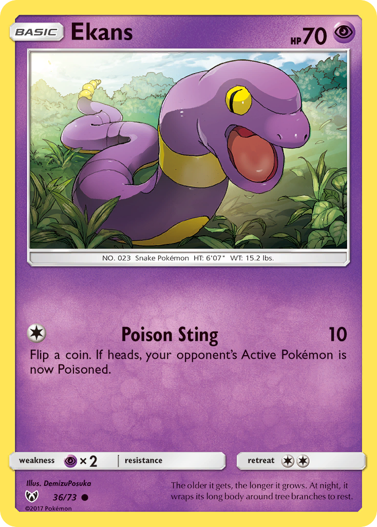Ekans (36/73) [Sun & Moon: Shining Legends] - The Mythic Store | 24h Order Processing