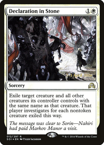 Declaration in Stone [Shadows over Innistrad Prerelease Promos] - The Mythic Store | 24h Order Processing