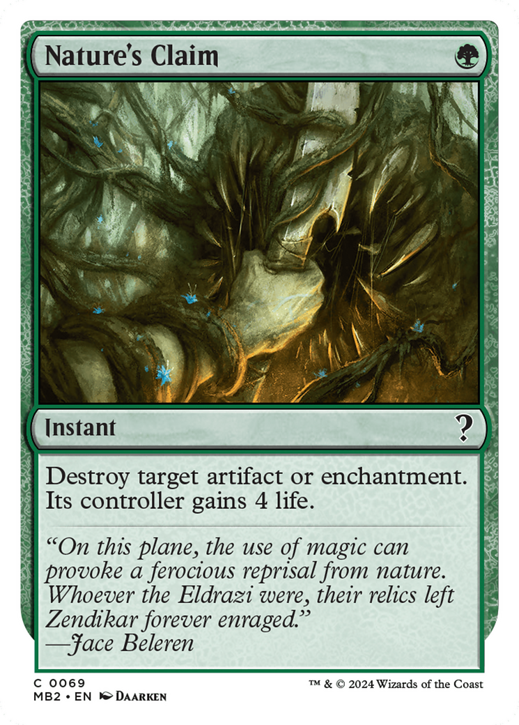 Nature's Claim (White Border) [Mystery Booster 2] - The Mythic Store | 24h Order Processing