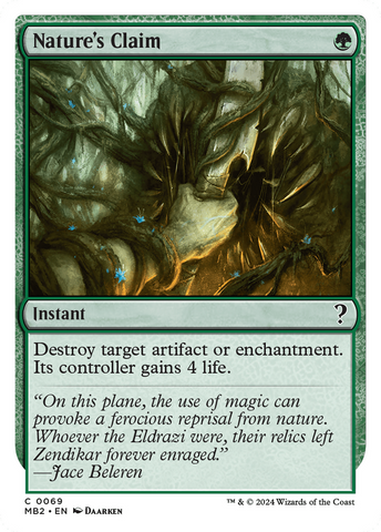 Nature's Claim (White Border) [Mystery Booster 2] - The Mythic Store | 24h Order Processing
